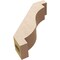 Ekena Millwork 3-inch W x 10-inch D x 10-inch H Copenhagen Rough Cedar Woodgrain TimberThane Knee Brace, Primed BRCUR03X10X10CHGRCPR - alternate 2
